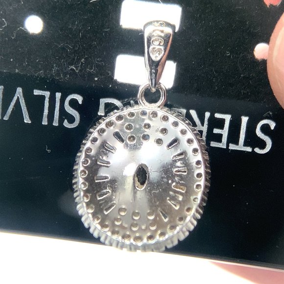 Morganite 1.48ct Platinum Finish Solid 925 Sterling Silver Pendant - Picture 6 of 6